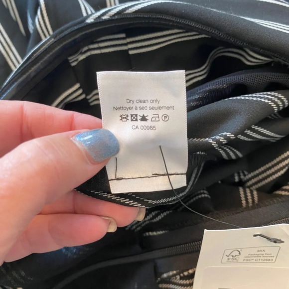 Veronica Beard Cypress Stripe Strapless Jumpsuit black 33799 - Picture 12 of 13